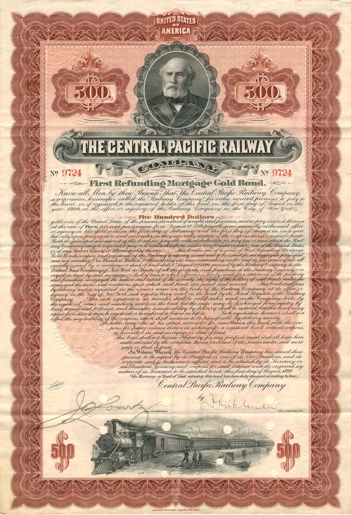 Central Pacific Railway Co. - Bond